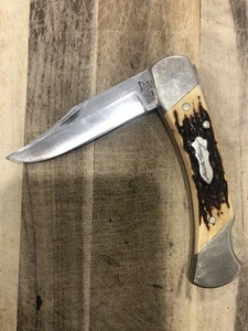 Vintage Schrade USA LB8 Uncle Henry Lockback Folding Knife 9.5cm Blade - Picture 1 of 21
