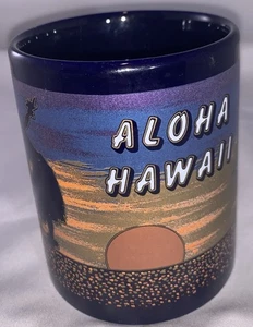 Tazza caffè colorata marca Aloha Hawaii ukulele hula ballerina Lei Sun Water Union - Foto 1 di 11