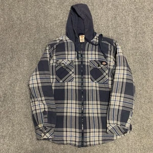 Dickies Men's XL 46-48 Work Flannel Jacket Quilted Lined Coat Hoodie - Picture 1 of 8