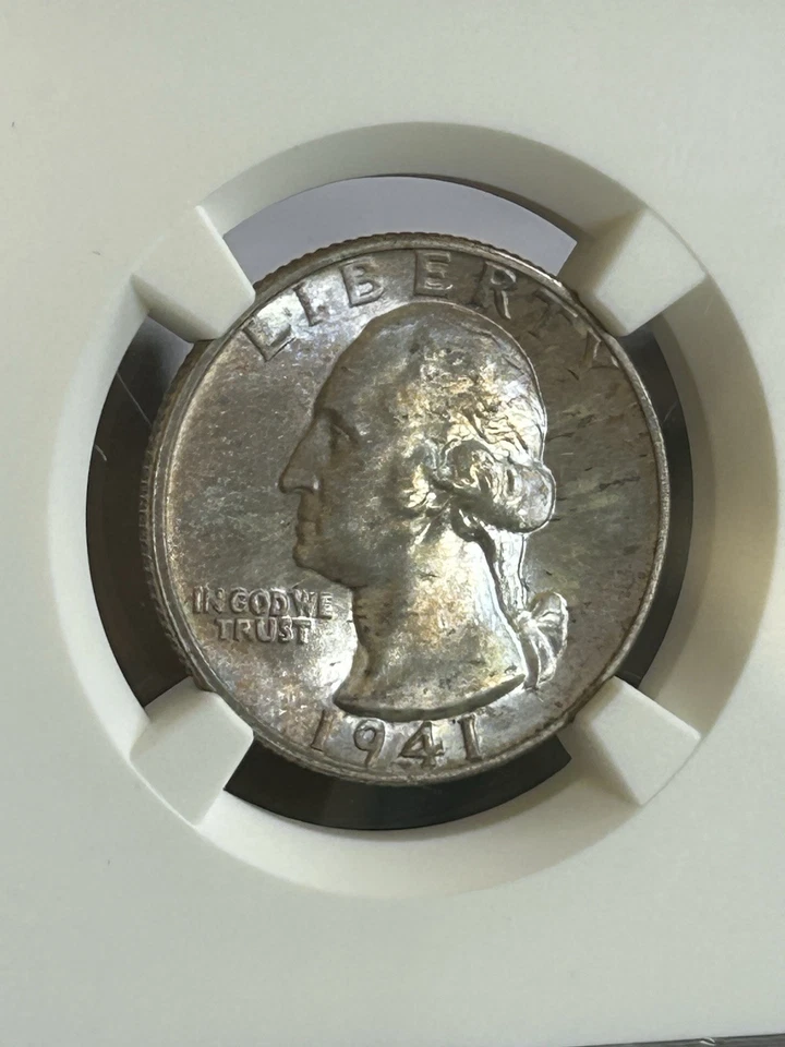 Moneda colección magnífica pieza 1941 Washington Quarter 25C NGC MS66 | Foto 1 de 4