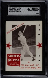 Shakey's Pizza #10 Ted Williams West Coast Greats SGC Authentic Boston Red Sox - Bild 1 von 2