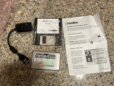 Farallon Netline Ethernet Adapter PC Karte PCMCIA mit Dongle, PN579 - Bild 1 von 4