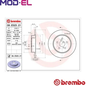 2x BRAKE DISC 08.E523.21 FOR TOYOTA YARIS M15A-FXE 1.5L 3cyl YARIS - Picture 1 of 7