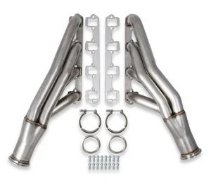 12164FLT Flowtech Small Block Ford Turbo Headers - Natural 304 Stainless Steel - Picture 1 of 7