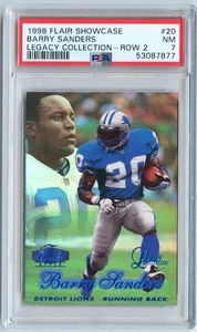 Flair Showcase Legacy Collection 1998 fila 2 #20 Barry Sanders PSA 7 HOF #/100 - Imagen 1 de 2