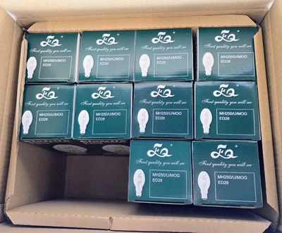 (10 件装)Plusrite 金属卤化物灯全新 250W 灯泡 MH250/U/MOG ED28 — 第 1/4 张图片