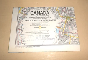National Geographic Magazine  Map of Canada March 1972 - Imagen 1 de 3