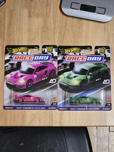 Hot Wheels Premium Race Day Roxy And Rexy Porches 0/5 Chase - Picture 1 of 5