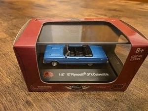 Reel Rides 1:87 "Tommy Boy Movie" Blue 67 Plymouth GTX Convertible - Picture 1 of 6