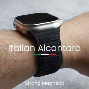 Magnetic ALCANTARA Strap for Apple Watch Ultra 2 Band Suede Leather Accessories 