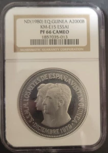 1980 Equatorial Guinea Essai 2000 Bipkwele NGC PF 66 Cameo Proof - Picture 1 of 2