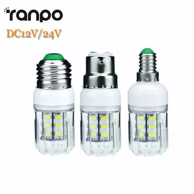 5W E27 E12 E26 E14 LED Corn Light Bulbs 5730 SMD DC 12V 24V Warm Cold White Lamp - Image 1 of 4