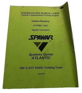 USMC SPAWAR AN/MRC-142C System Signal Converters Training Support Manual - Imagen 1 de 1