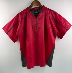 Mizuno Youth Boy 1/4 Zip Teamwear Windbreaker Baseball Jersey Shirt Red YXL NWT - Picture 1 of 16