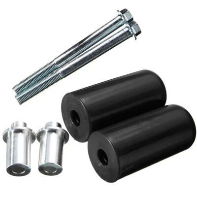 Black Universal Motorcycle Frame Sliders Anti Crash Protector For Yamaha Suzuki Foto 1 de 4