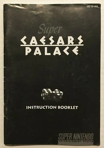 Super Caesars Palace SNES Super Nintendo Instruction Manual Booklet ONLY NO GAME - Picture 1 of 2