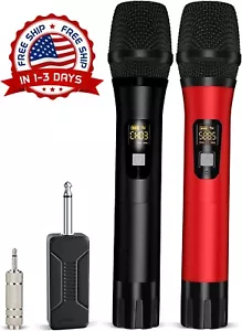 Micrófono Inalámbrico Recargable, Con Salida De 1/4 Pulgadas Para Karaoke NEW US - Picture 1 of 8