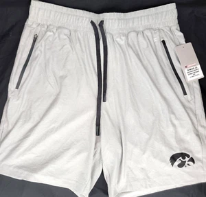 NEW Iowa Hawkeyes Gray Colosseum Athletics Zip Pocket Stretch Shorts Men's L - Picture 1 of 9