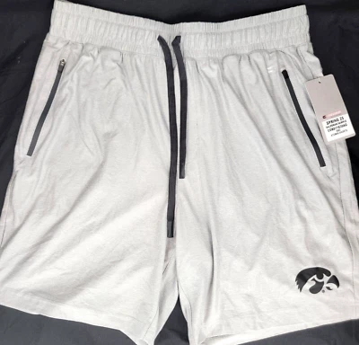 NEW Iowa Hawkeyes Gray Colosseum Athletics Zip Pocket Stretch Shorts Men's L - Image 1 of 4