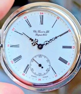 2000s Swiss SS Ch Tissot & Fils Depuis 1853 Unitas 6498 Pocket Watch Serviced - Picture 1 of 8