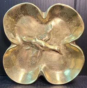 VMC Brass Duck Hunting Quatrafoil AshTray Dish 3-16 Virginia Metal Crafters - Picture 1 of 6