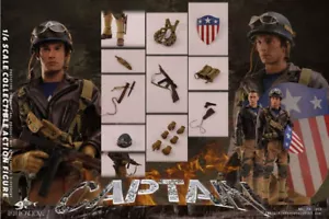 1/6 Fish Bone Toys America Seconda Guerra Mondiale Capitano #Z013 Nuovo con scatola USA - Foto 1 di 5