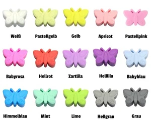 Silikonschmetterling  | Speichelfest | Baby | Schnullerkettenmaterial BPAfrei - Bild 1 von 16