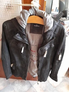 Lederjacke mit Kapuze von Engbers NEU - Bild 1 von 3
