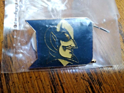 VTG Duke Blue Devils Basketball 1990's Coach K Era Enamel Gold Lapel Pin / Badge - Image 1 of 2