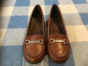 DR. ANDREW WEIL Women's Evolution Size 9 Brown Leather Slip On Loafers - Picture 1 of 7