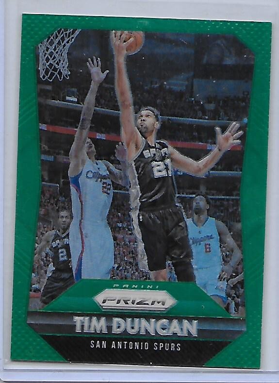 2015-16 Prizm TIM DUNCAN green parallel San Antonio Spurs #51