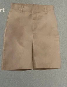 K12 Gear, Boy's Flat Front Elastic Back Shorts, Khaki, Regular Sizes 3,5 & 7 - Picture 1 of 1