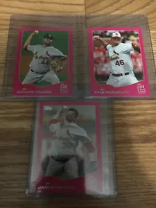 2013 Topps Mini Pink St. Louis Cardinals 3 card lot all serial /25 ! - Picture 1 of 2