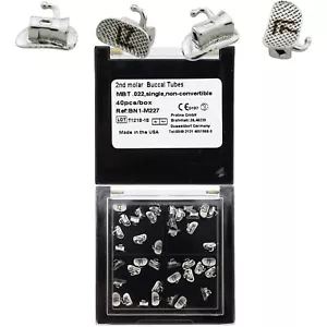 Kit de 10 tubos de ortodoncia MBT 0,022 segundos tubos molares de ortodoncia marca láser - Imagen 1 de 12