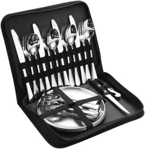 20pcs Camping Kitchen Tableware Mess Cutlery for 4 Person Dinnerware Set Picnic - Picture 1 of 5