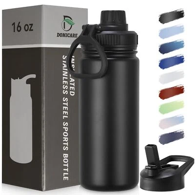 16 Oz Kids Water Bottle For School Stainless Steel Double Wall Vacuum Insulated  - Image 1 of 4