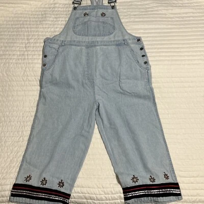 Mono de Colección Agapo Fino Denim Bordado Recortado Para Mujer L Jersey Años 90 Y2K Artístico Foto 1 de 4