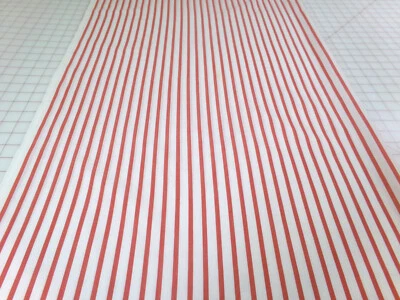 Red and White Striped Fabric BLEND Approx. 31x45. F25-250 - Image 1 of 4