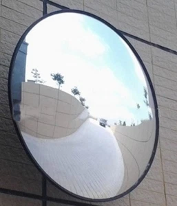 1X New Black 80cm Indoor Convex Security Safety Mirror - Picture 1 of 6