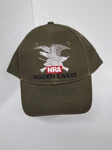 NRA Golden Eagles Hat Cap Green Eagle Gun OSFM  - Picture 1 of 12