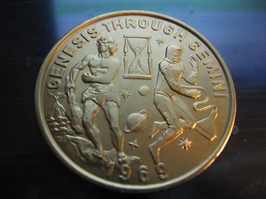 REX genesis through gemini 1969 new orleans mardi gras doubloon alum coin - Picture 1 of 2