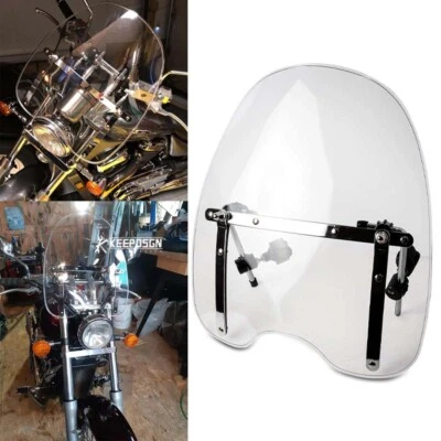 Parabrisas transparente 18"x16" para moto Yamaha Virago 250 525 535 750 1100 Foto 1 de 4