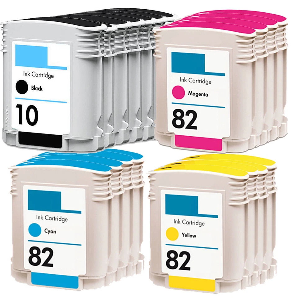 18 Pack HP 10 Black & HP 82 ink cartridges for Designjet 100 500ps 800ps - Image 1 of 1