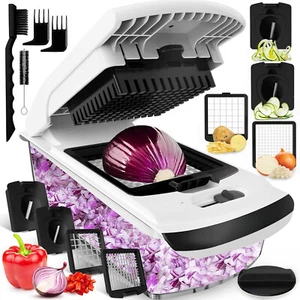 Vegetable Chopper & Spiralizer with Container - Kitchen Must Have,Easy Food Prep - Picture 1 of 7