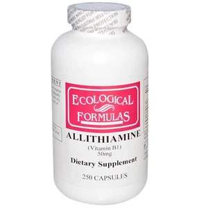 Ecological Formulas Allithiamine 50 mg Vitamin B1 250 Capsules Dietary Supple... - Picture 1 of 1