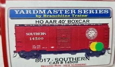 HO Scale Branchline Yardmaster RTR 40' AAR Boxcar Southern 8017 Kit - Image 1 of 4