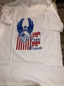 Disabled American Veterans T-Shirt ~ Land of the Free Home of the Brave ~ Size L - Picture 1 of 2