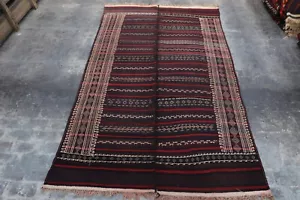 Afghan Hand Woven Tribal Maldari Darzi Kilim Rug 10'9 x 6'4 Ft - Picture 1 of 8