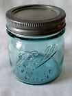BALL 1/2 HALF PINT Aqua BLUE MASON Jar - "Collector's Edition"  Canning REPLICA