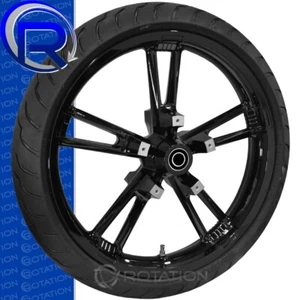 Replica Enforcer Reinforcer Gloss Black Wheel Harley Touring 21" Package - Picture 1 of 2